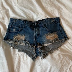One Teaspoon Bandit Denim Shorts